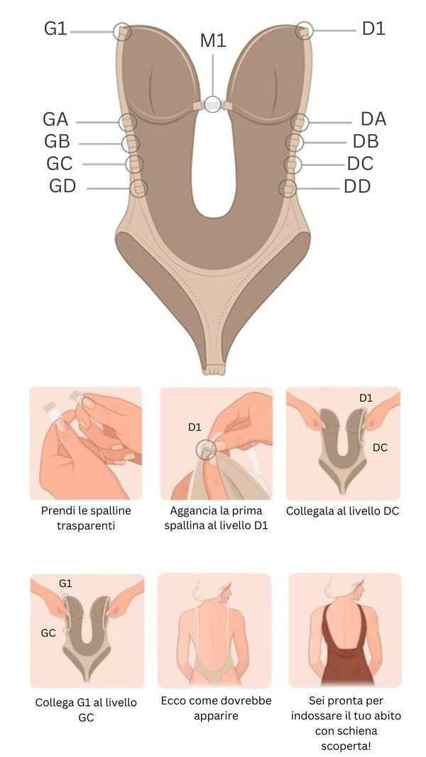 ABITO SCOLLATO SULLA SCHIENA