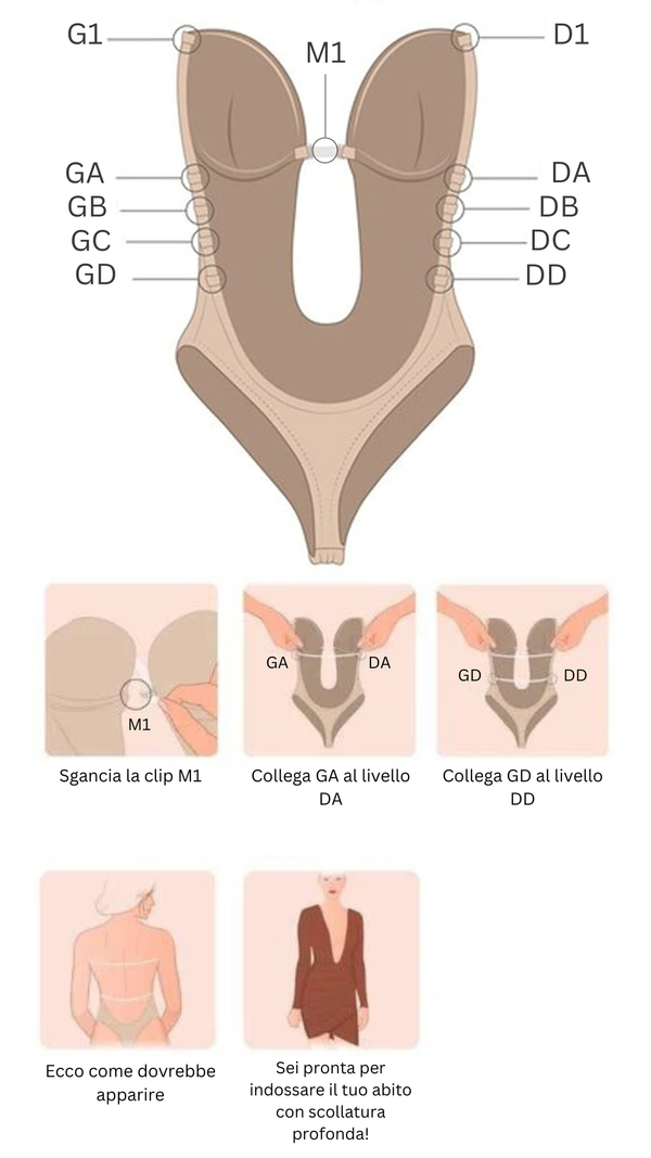 Abito scollato a V profonda