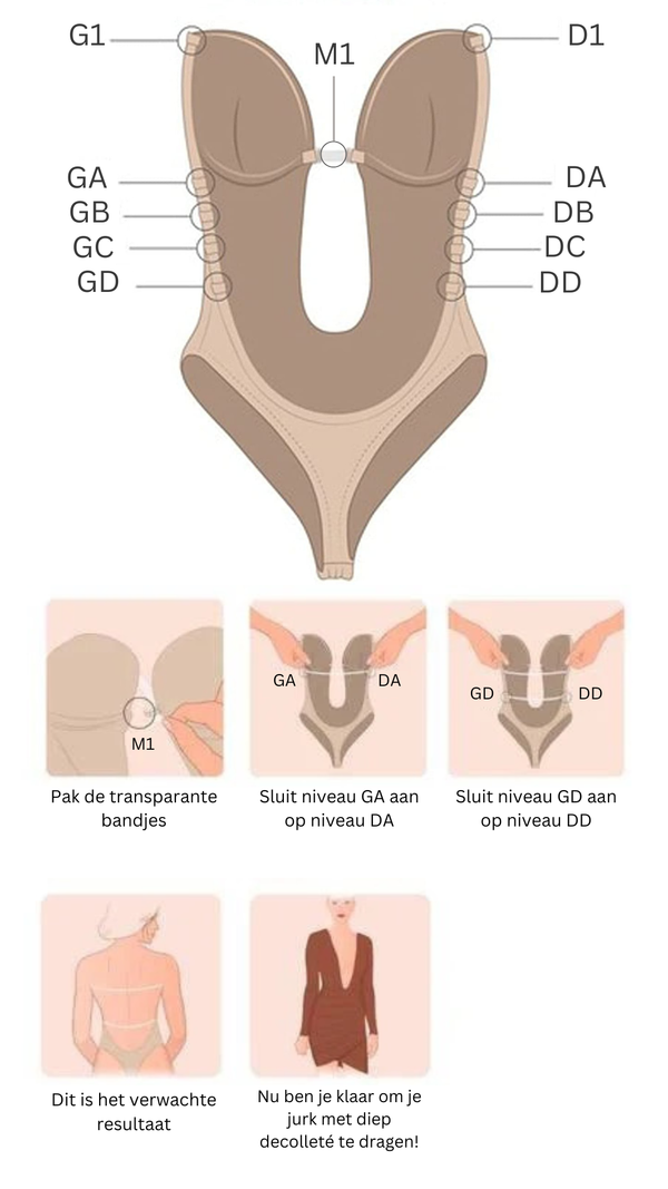 Jurk met diepe halslijn
