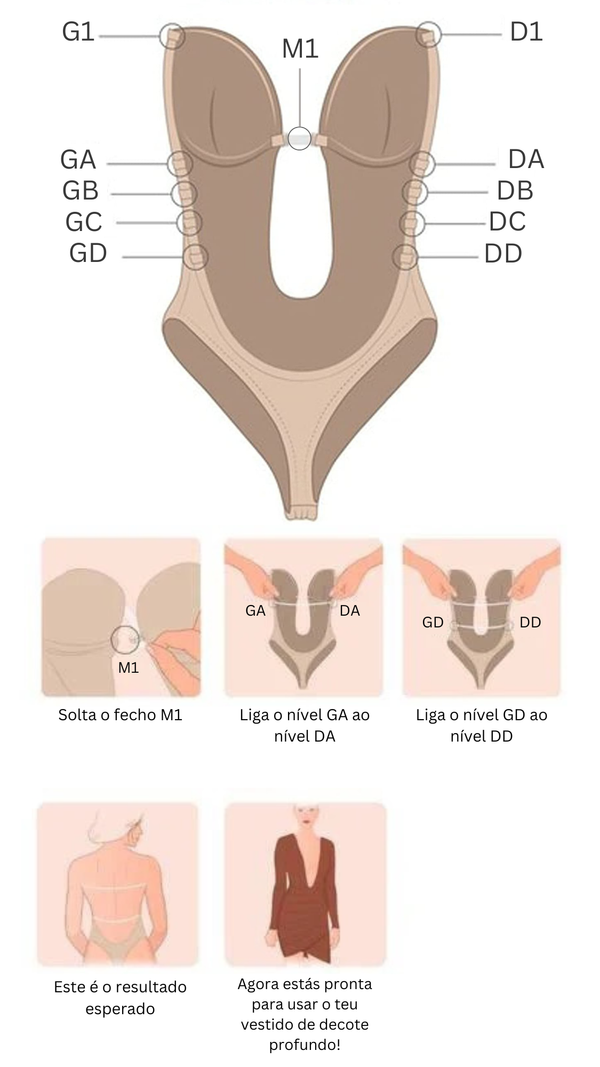 Vestido com decote profundo