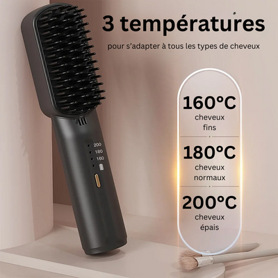 Brosse à cheveux lissante sans fil