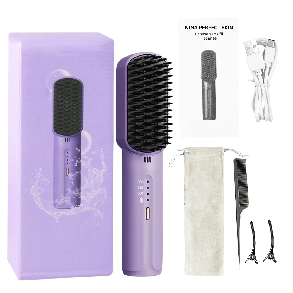 Brosse à cheveux lissante sans fil