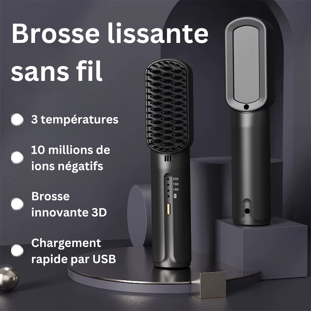 Brosse à cheveux lissante sans fil